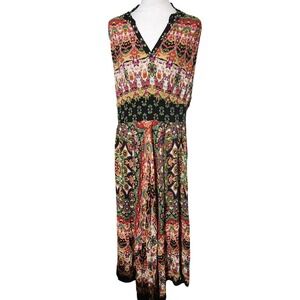 Bohemian Sleeveless V-Neck Maxi Dress By Bila XL